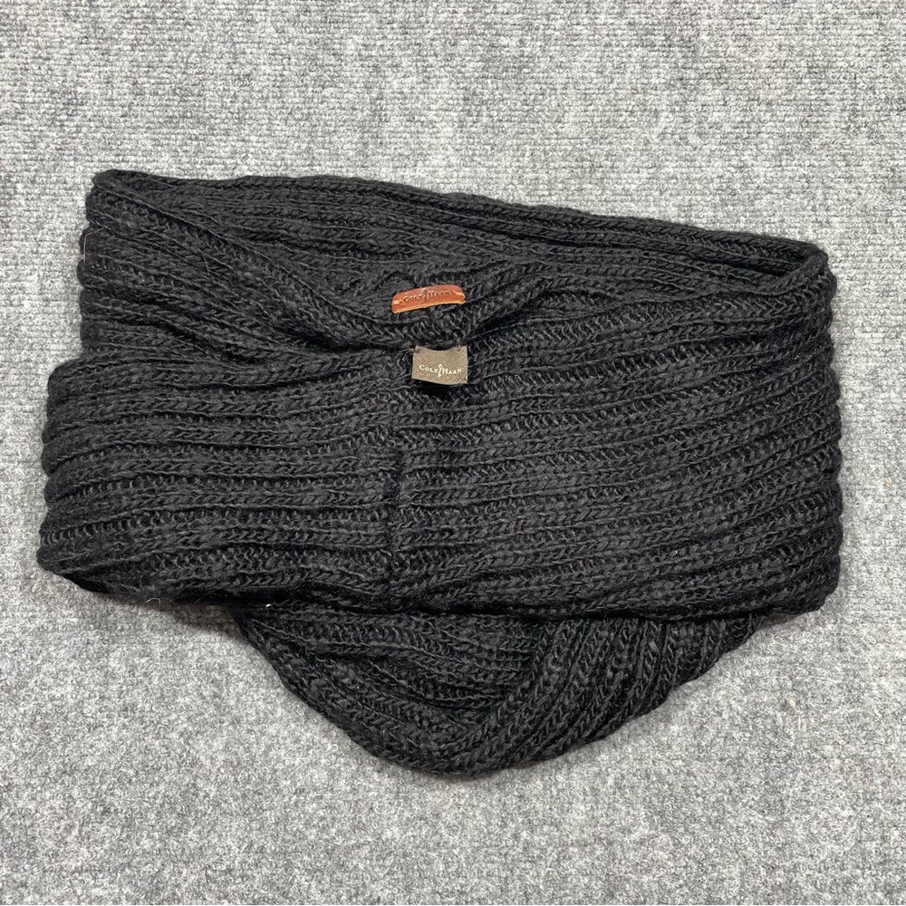 Cole Haan Black Knit Infinity Scarf